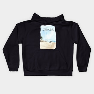 Beachside Bliss watercolor Kids Hoodie